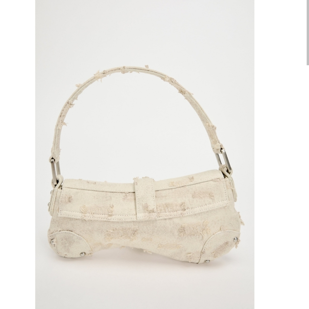 DISTRESSED ASYMMETRIC SHOULDER BAG - Picture 5 of 8